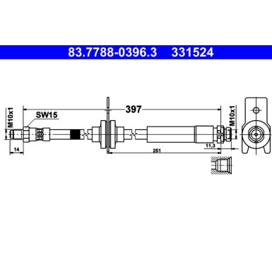 83.7788-0396.3 Bremsschlauch 83.7788-0396.3 Bremsschlauch