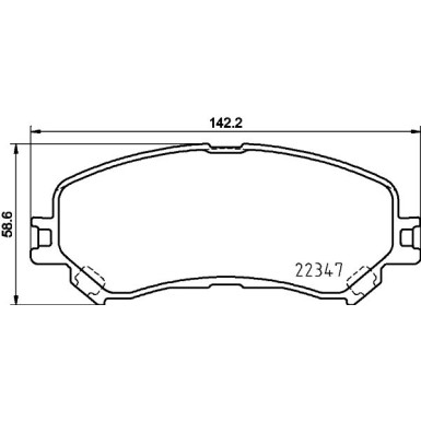 Hella | Bremsbelagsatz, Scheibenbremse | 8DB 355 025-081