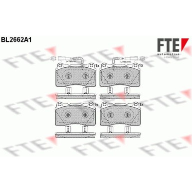 FTE | Bremsbelagsatz, Scheibenbremse | 9010901