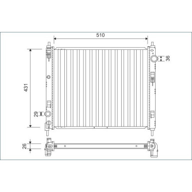701160 Kühler, Motorkühlung 701160 Kühler, Motorkühlung