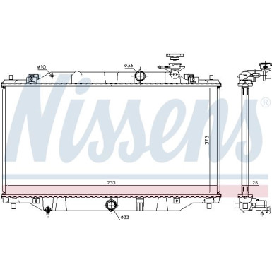 Nissens | Kühler, Motorkühlung | 68536