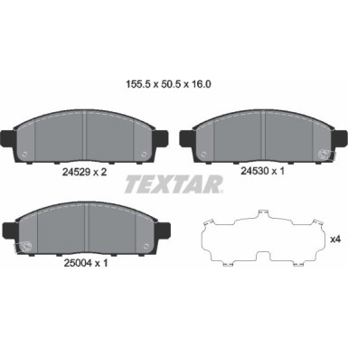 2452901 Bremsbelagsatz, Scheibenbremse
