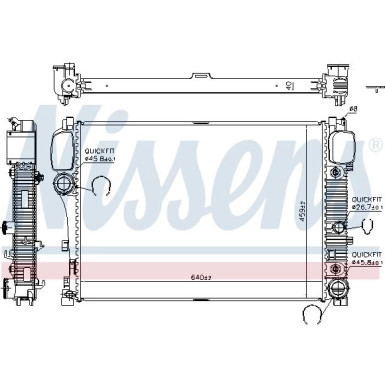 67107A Kühler, Motorkühlung ** FIRST FIT ** 67107A Kühler, Motorkühlung ** FIRST FIT **