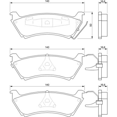 BOSCH Bremsbelagsatz, Scheibenbremse 0 986 424 648