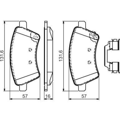 0 986 494 584 Bremsbelagsatz, Scheibenbremse
