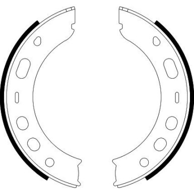 Hella | Bremsbackensatz, Feststellbremse | 8DA 355 050-661
