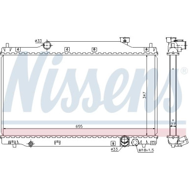 Nissens | Kühler, Motorkühlung | 68114