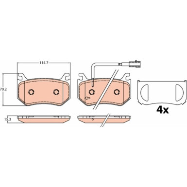 GDB2209 Bremsbelagsatz, Scheibenbremse