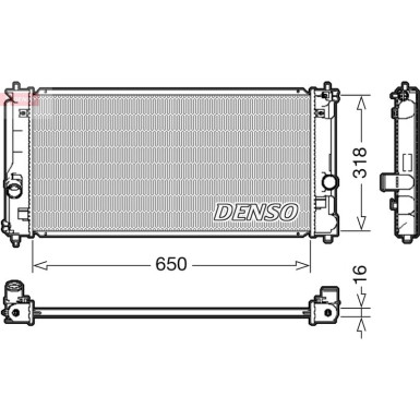 Denso | Kühler, Motorkühlung | DRM50081