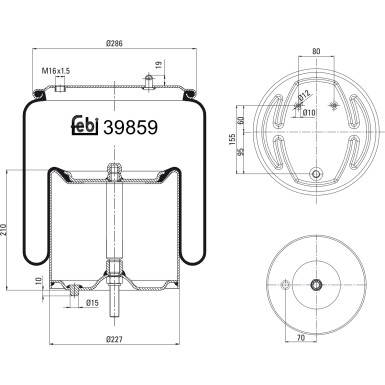 FEBI BILSTEIN 39859 Federbalg, Luftfederung