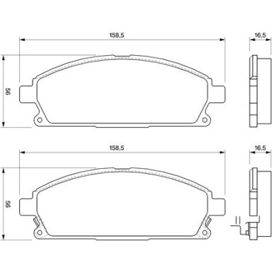0 986 424 715 Bremsbelagsatz, Scheibenbremse
