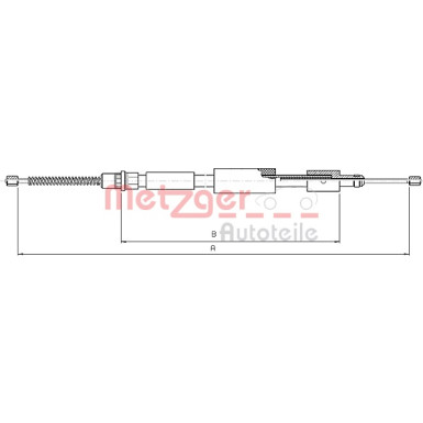 Metzger | Seilzug, Feststellbremse | 10.4574