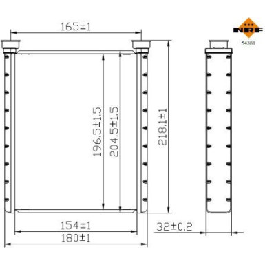 54381 Wärmetauscher, Innenraumheizung EASY FIT