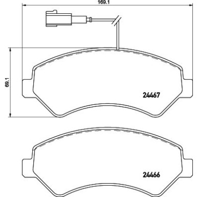 Hella | Bremsbelagsatz, Scheibenbremse | 8DB 355 021-281