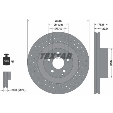 Textar | Bremsscheibe | 92108800