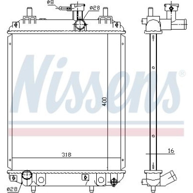 Nissens | Kühler, Motorkühlung | 617549