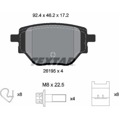 2619501 Bremsbelagsatz, Scheibenbremse Q+