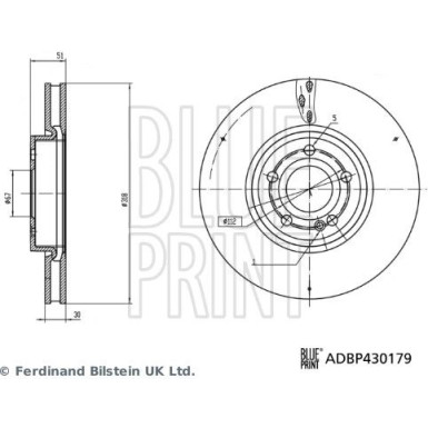 Blue Print | Bremsscheibe | ADBP430179