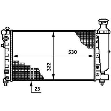 CR 612 000S Kühler, Motorkühlung BEHR