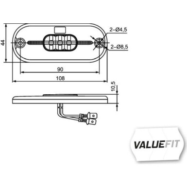 2PS 357 009-101 Seitenmarkierungsleuchte HELLA VALUEFIT