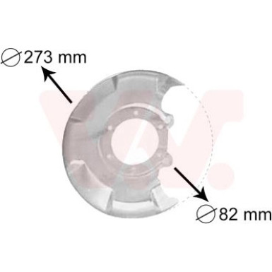2 x VAN WEZEL Spritzblech, Bremsscheibe | 5810371