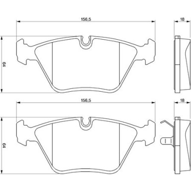 0 986 424 828 Bremsbelagsatz, Scheibenbremse