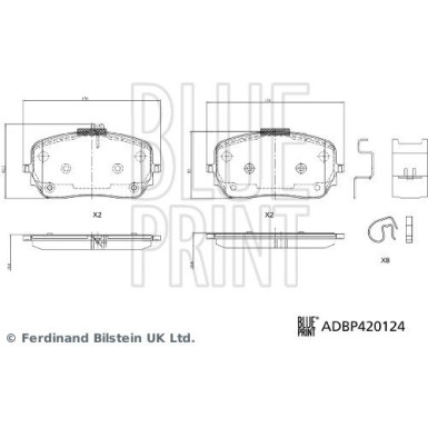 ADBP420124 Bremsbelagsatz, Scheibenbremse