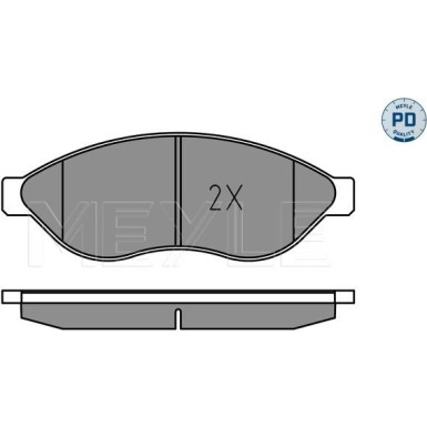 Meyle Bremsbelagsatz, Scheibenbremse MEYLE-PD: Advanced performance and design 025 244 6819-2/PD