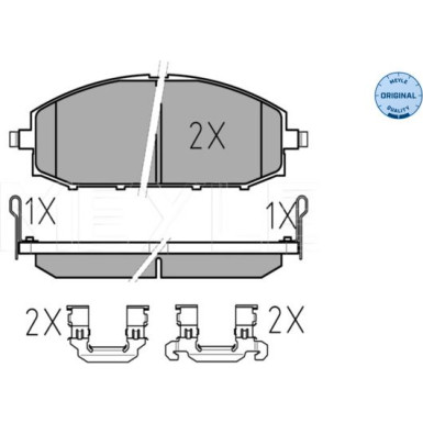 Meyle Bremsbelagsatz, Scheibenbremse MEYLE-ORIGINAL: True to OE 025 236 1118/W