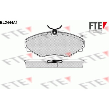 FTE | Bremsbelagsatz, Scheibenbremse | 9010739