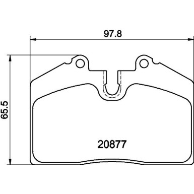 Hella | Bremsbelagsatz, Scheibenbremse | 8DB 355 006-351