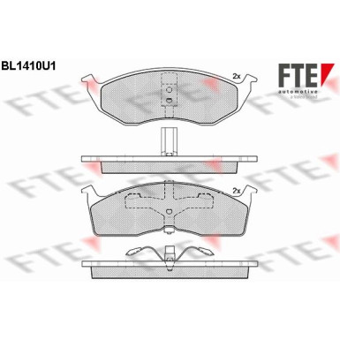 FTE | Bremsbelagsatz, Scheibenbremse | 9010184