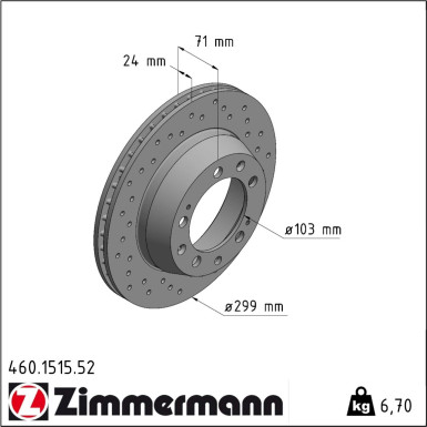Zimmermann Bremsscheibe SPORT Z 460.1515.52