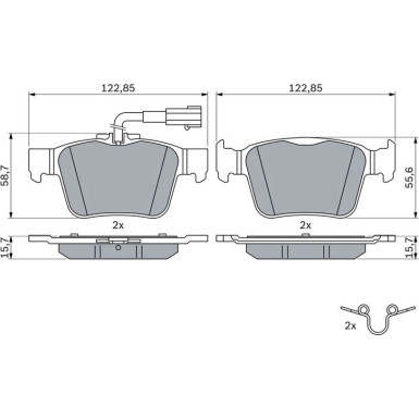 0 986 424 848 Bremsbelagsatz, Scheibenbremse