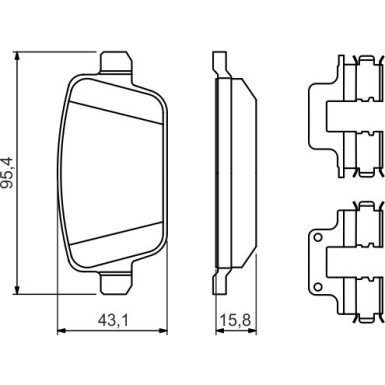 0 986 494 639 Bremsbelagsatz, Scheibenbremse