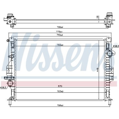 Nissens | Kühler, Motorkühlung | 66863