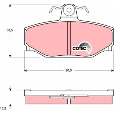 GDB442 Bremsbelagsatz, Scheibenbremse COTEC GDB442 Bremsbelagsatz, Scheibenbremse COTEC