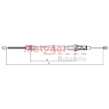 Metzger | Seilzug, Feststellbremse | 10.6853 Metzger | Seilzug, Feststellbremse | 10.6853