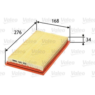 Valeo | Luftfilter | 585251