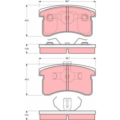 GDB3126 Bremsbelagsatz, Scheibenbremse