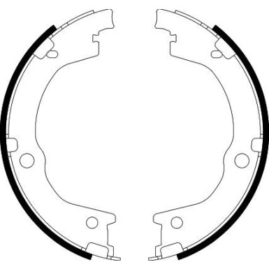Hella | Bremsbackensatz, Feststellbremse | 8DA 355 051-111