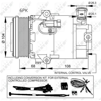 NRF Kompressor, Klimaanlage EASY FIT 32428 NRF Kompressor, Klimaanlage EASY FIT 32428