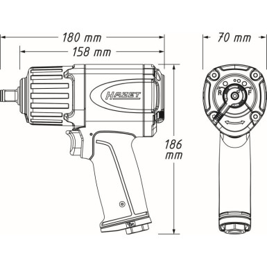 Hazet Schlagschrauber (Druckluft) 9012EL-SPC
