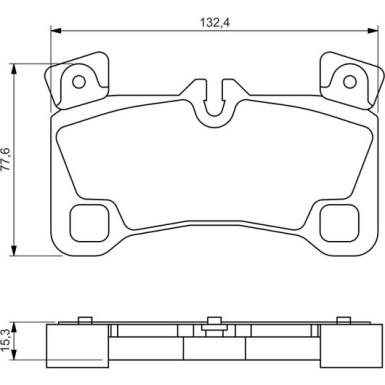 BOSCH Bremsbelagsatz, Scheibenbremse 0 986 494 205