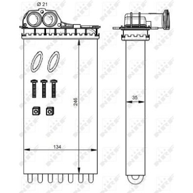 54332 Wärmetauscher, Innenraumheizung EASY FIT