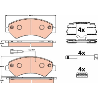 GDB2072 Bremsbelagsatz, Scheibenbremse