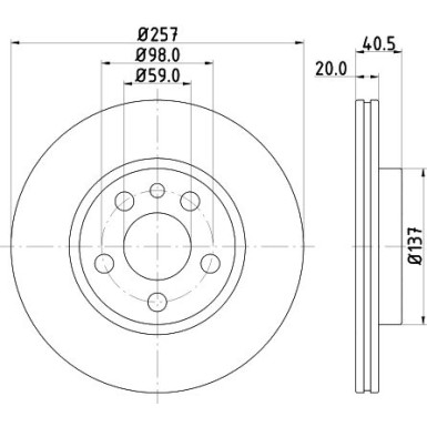Hella | Bremsscheibe | 8DD 355 105-621
