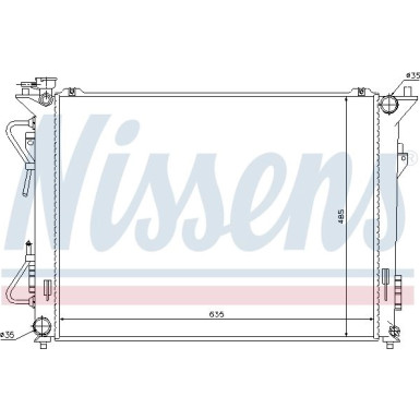 Nissens | Kühler, Motorkühlung | 67508