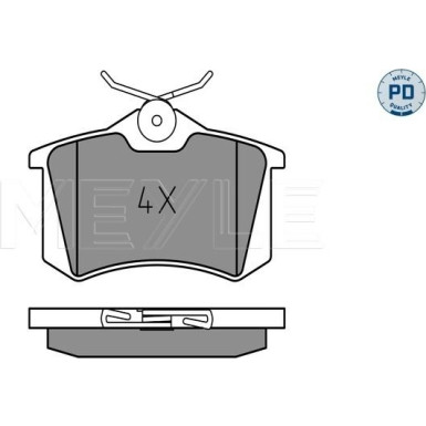 025 209 6115/PD Bremsbelagsatz, Scheibenbremse MEYLE-PD: Advanced performance and design.