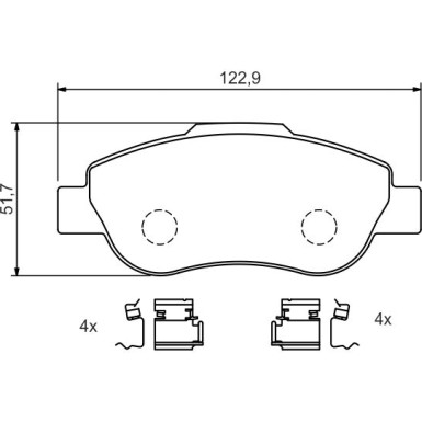 0 986 424 786 Bremsbelagsatz, Scheibenbremse